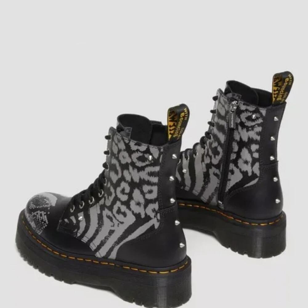 Dr. Martens Jadon Animal Clash Print Leather Unisex Boots men's 5 women's 6 new! - Picture 6 of 10